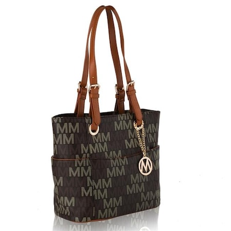 Weird Giraffe Games MKF Collection by Mia K. MKF-LKC-MU6397BR Cavalli M Signature Tote Bag by Mia K. Farrow - Brown MKF-LKC-MU6397BR